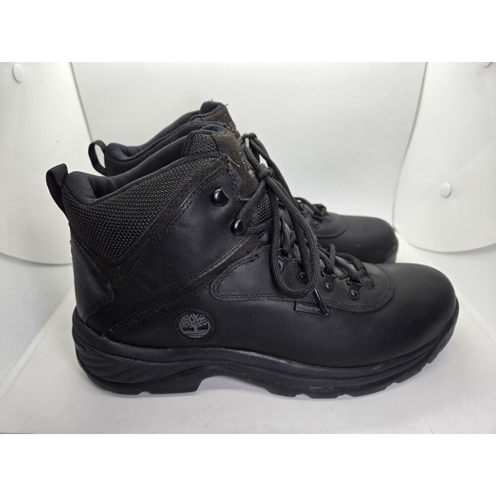 Timberland White Ledge Mid Hiking Boots Men’s 11 Black Leather Waterproof Trail